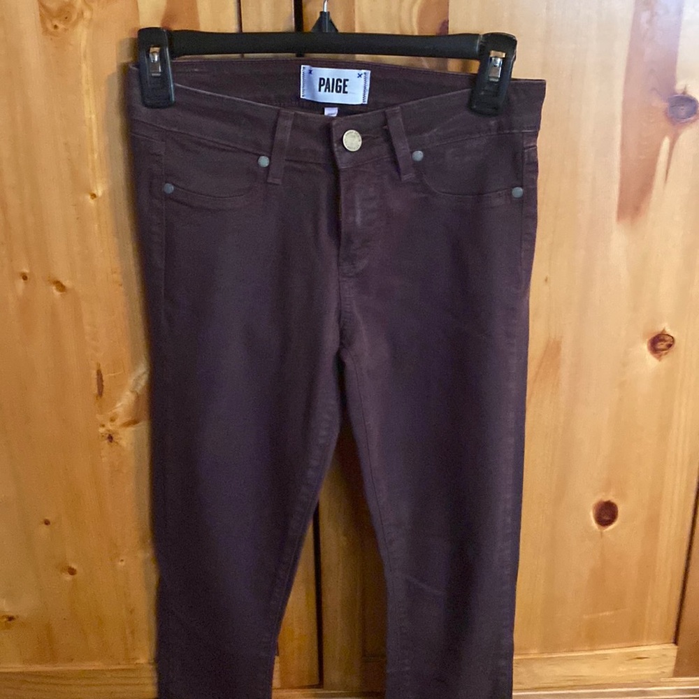 maroon page jeans
